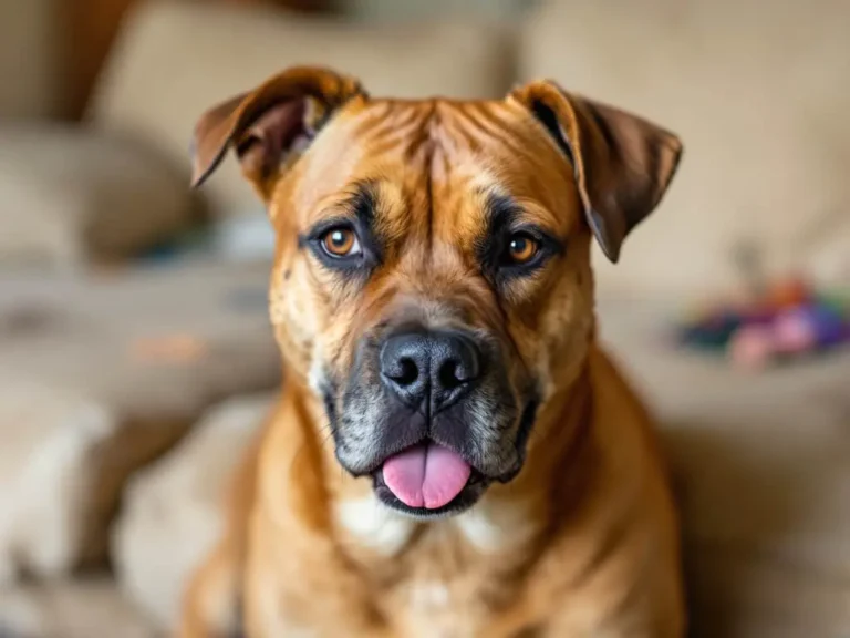A close-up of a dog giving a classic side eye, looking sideways with a mix of curiosity and mild disapproval.