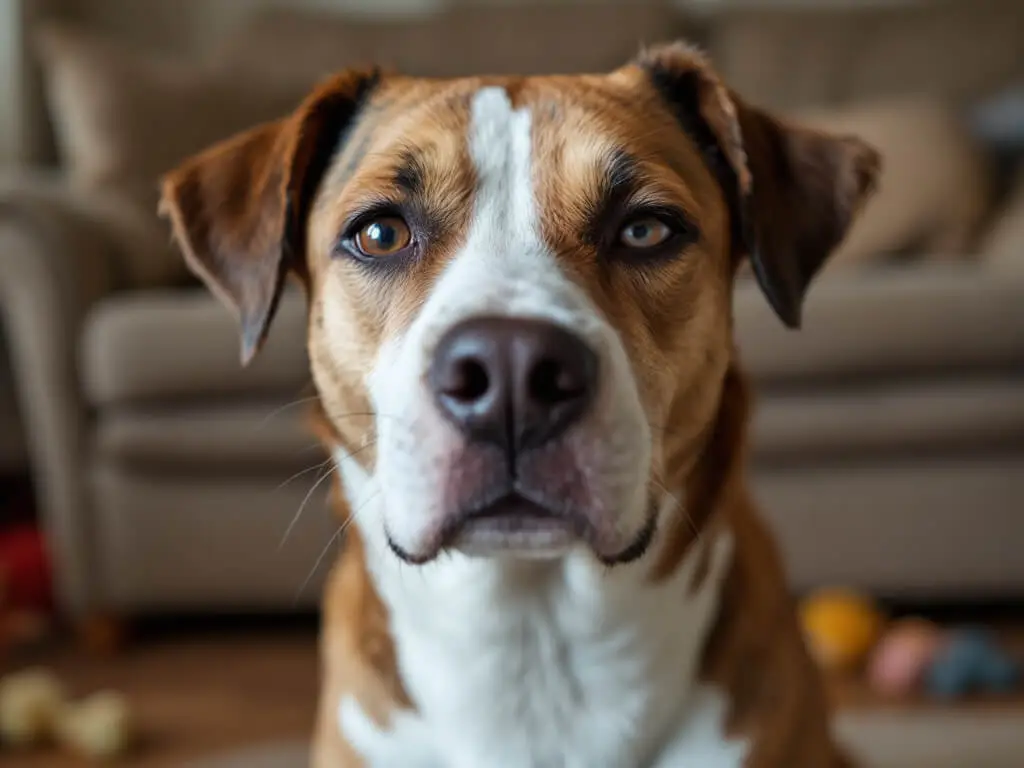 A dog giving a humorous side eye, glancing sideways with an expression of sass, curiosity, or mild disapproval.