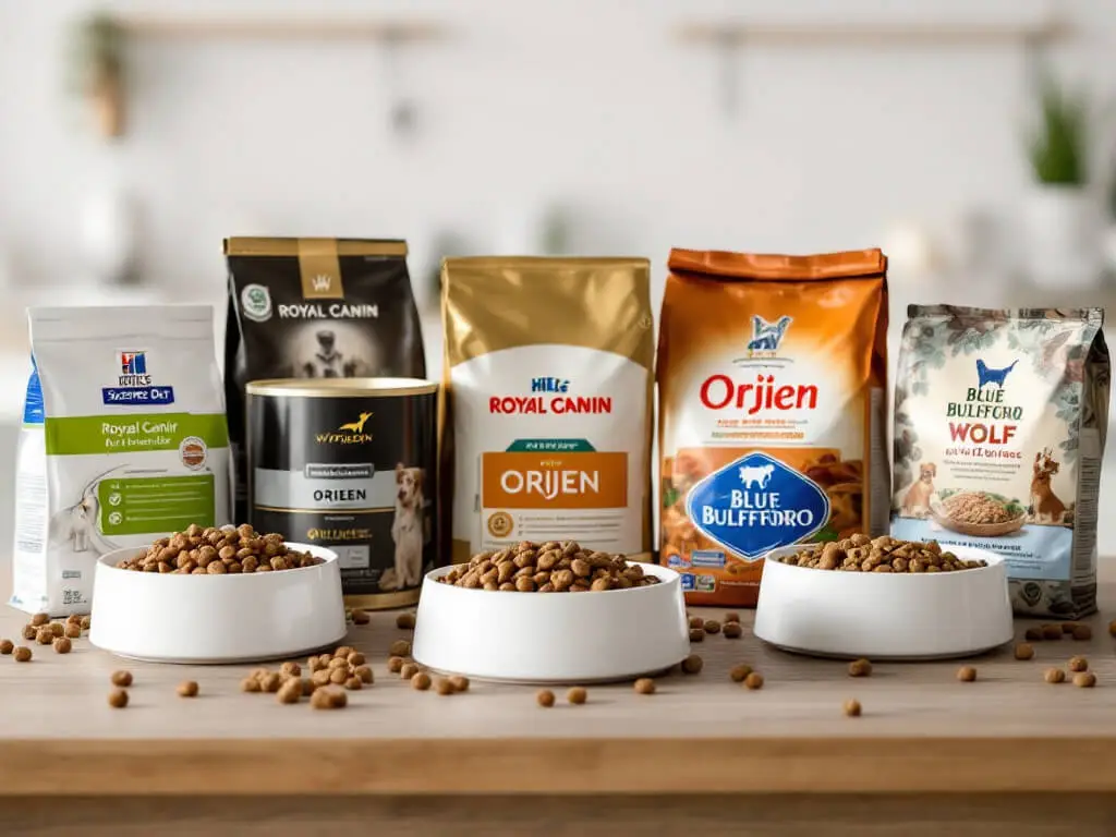 A bowl of high-quality dog food with fresh meat, vegetables, and kibble, representing the best nutrition for dogs.