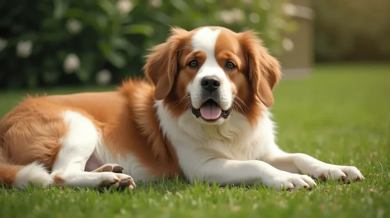 A group of friendly and gentle dog breeds, perfect for first-time owners, relaxing in a cozy home setting.