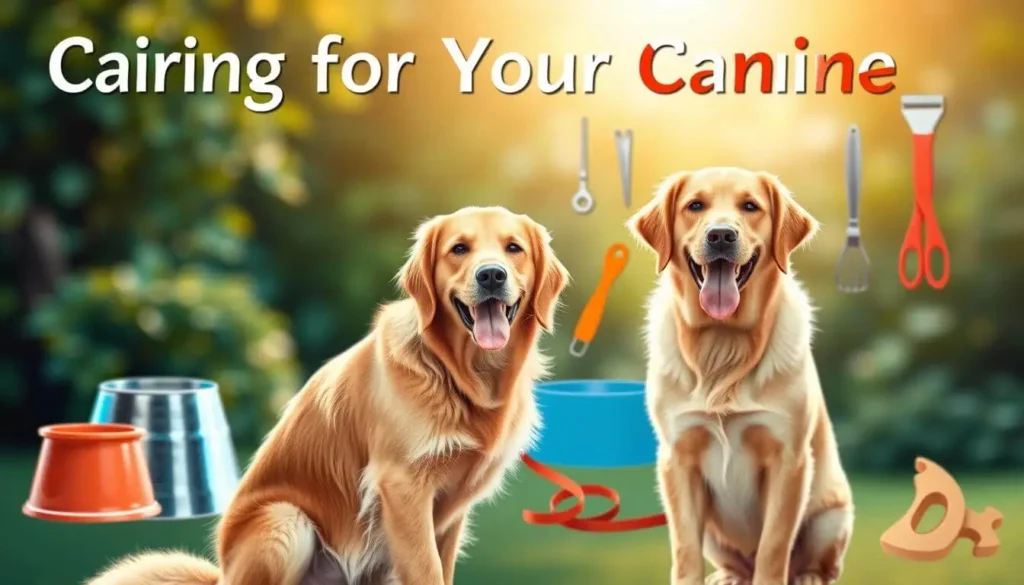 Healthy dog receiving care, including grooming, exercise, and a nutritious diet for overall well-being.