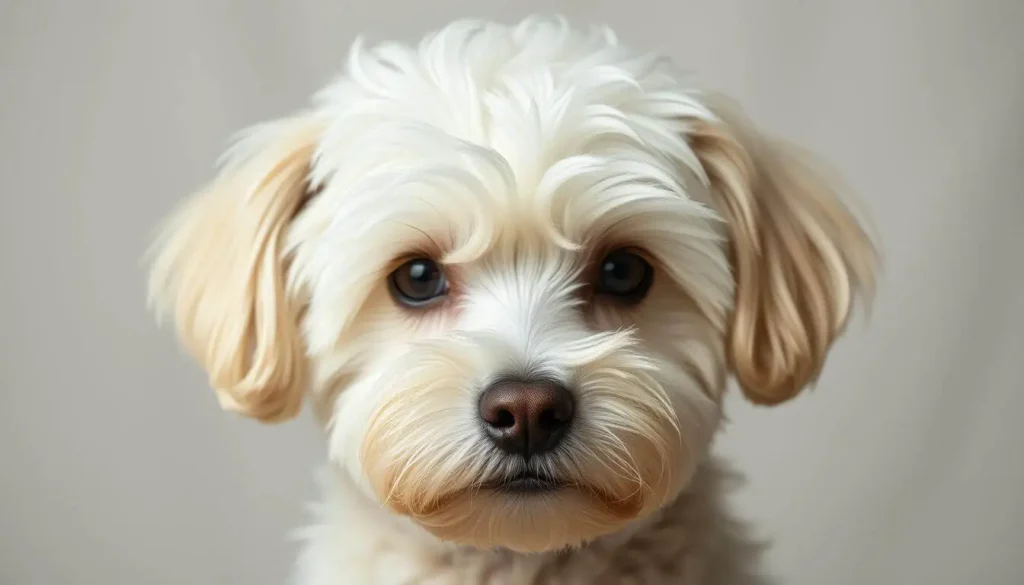 Hypoallergenic dog breeds like a Poodle, Bichon Frise, and Shih Tzu sitting happily indoors.