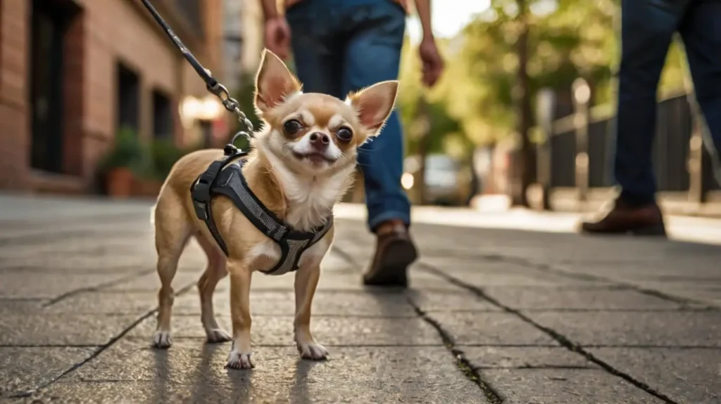 Group of cute Chihuahua dogs sitting together and posing adorably for the camera.