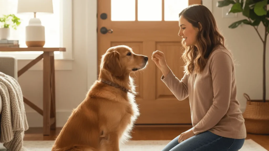 Polite greetings dog training